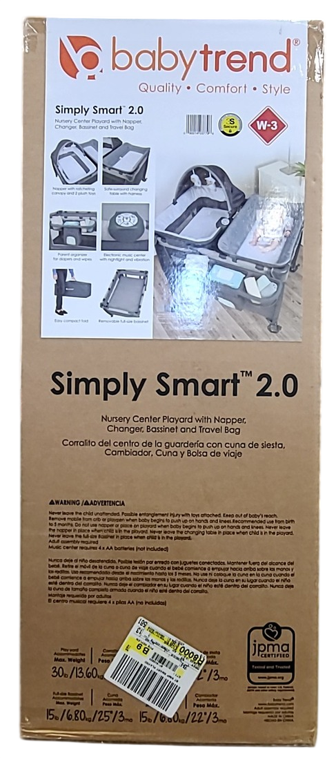 Shop Baby Trend Simply Smart Nursery Center Playard, 2.0, Shale Gray at GoodBuy Gear