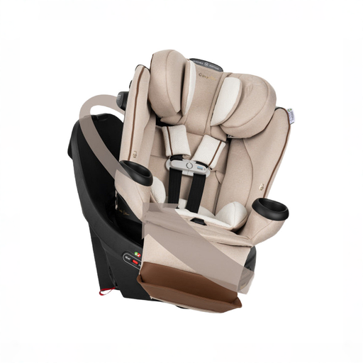 Shop Evenflo Revolve 360 Extend All-in-One Rotating Car Seat with Green & Gentle Fabric, 2025, Champagne at GoodBuy Gear