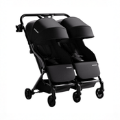 Shop Mompush Lithe Double Stroller, 2026, Black at GoodBuy Gear