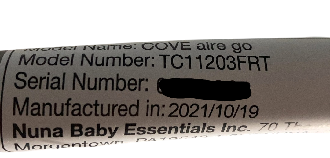 Shop Nuna COVE Aire Go Travel Crib, Frost Grey at GoodBuy Gear