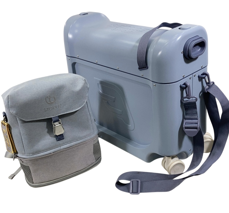Shop Stokke JetKids BedBox + Crew Backpack Travel Bundle, Arctic Blue at GoodBuy Gear