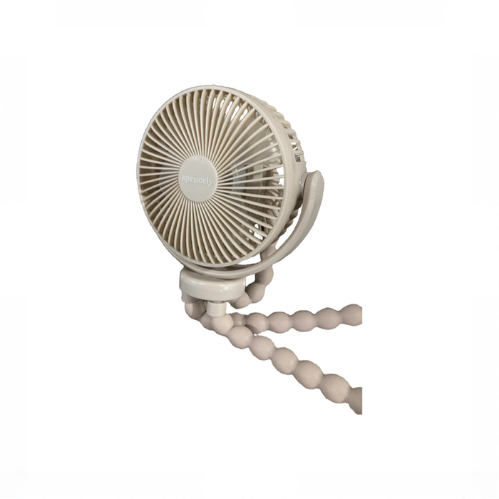Shop Sprucely Rechargeable Portable Stroller Fan, Oat at GoodBuy Gear