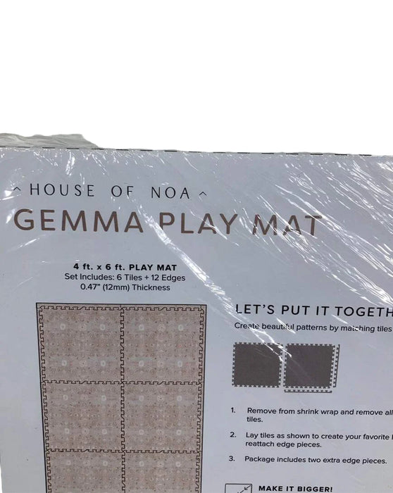 House of Noa Little Nomad Play Mat, 4x6, Gemma, Linen