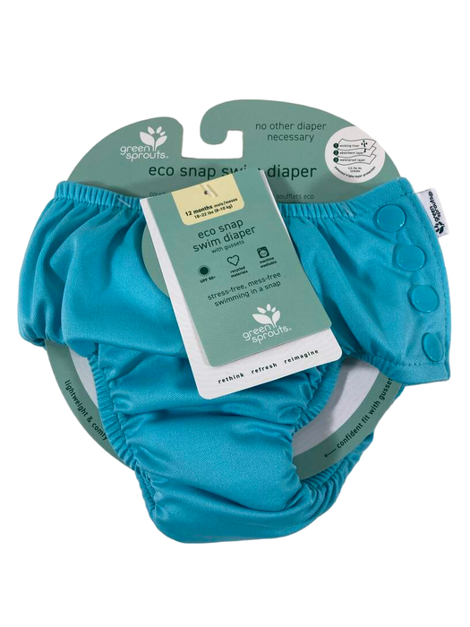 used Green Sprouts Swim Diaper, Eco Snap, Aqua