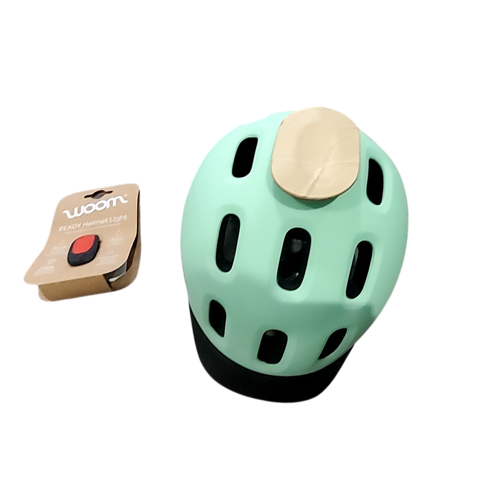 Shop Woom Ready Kids Helmet, Mint, XSmall, With Light at GoodBuy Gear