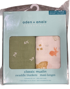 Shop Aden + Anais Essentials Cotton Muslin Swaddle, 2Pk, Sage Woodland at GoodBuy Gear
