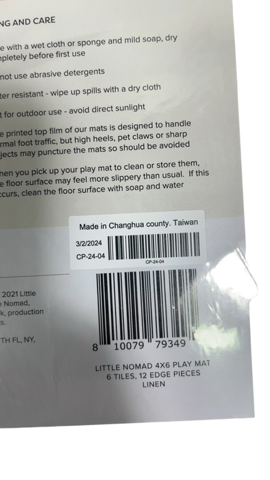 Shop House Of Noa Little Nomad Play Mat, Linen, 4x6', Gemma at GoodBuy Gear