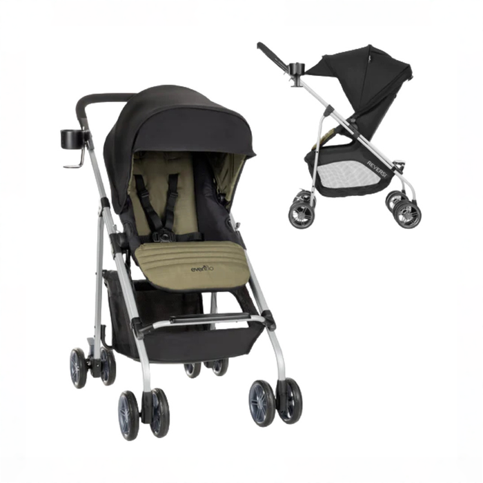 Shop Evenflo Reversi Lightweight Reversible Stroller, 2025, Leonis Green at GoodBuy Gear