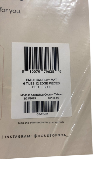 Shop House of Noa Little Nomad Play Mat, 4x6, Delft blue, Emile at GoodBuy Gear