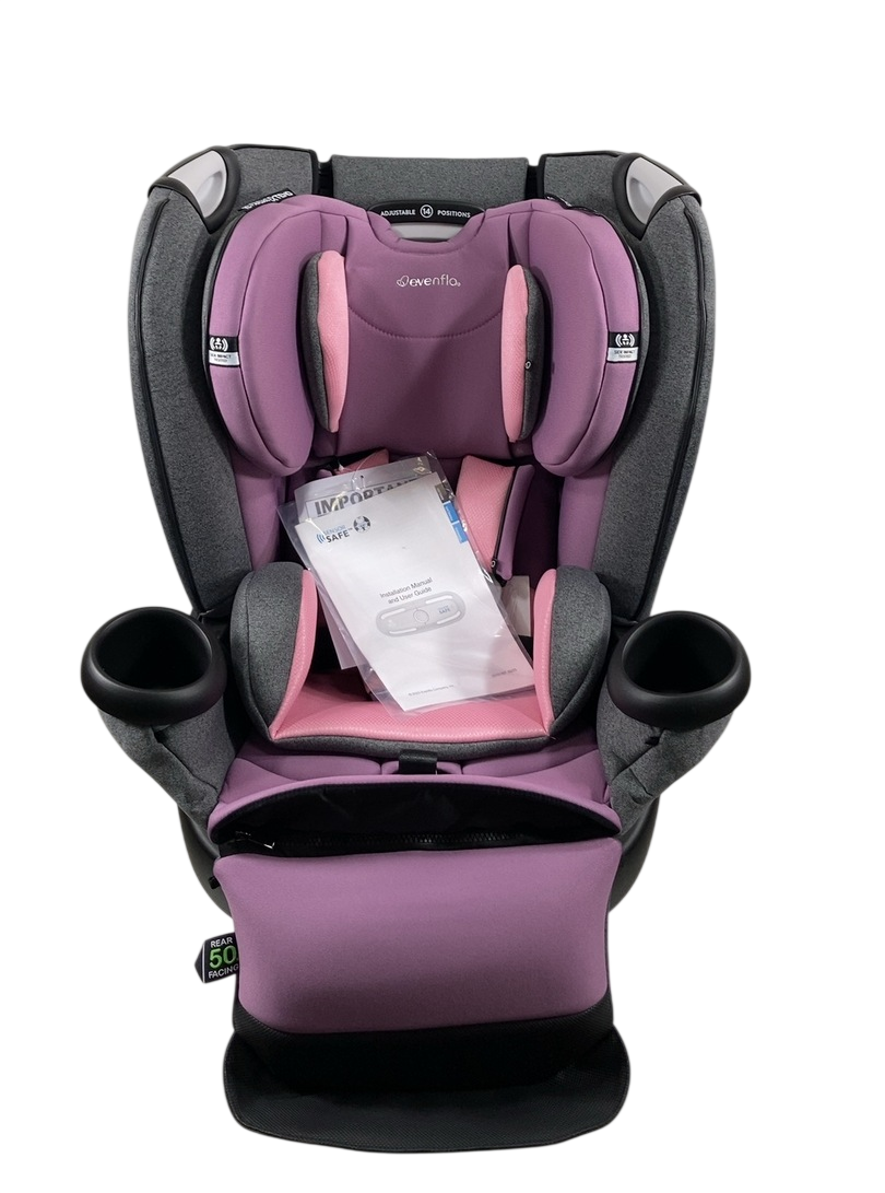 Evenflo Revolve 360 Extend All-in-one Rotational Car Seat With SensorSafe, 2023, Opal Pink