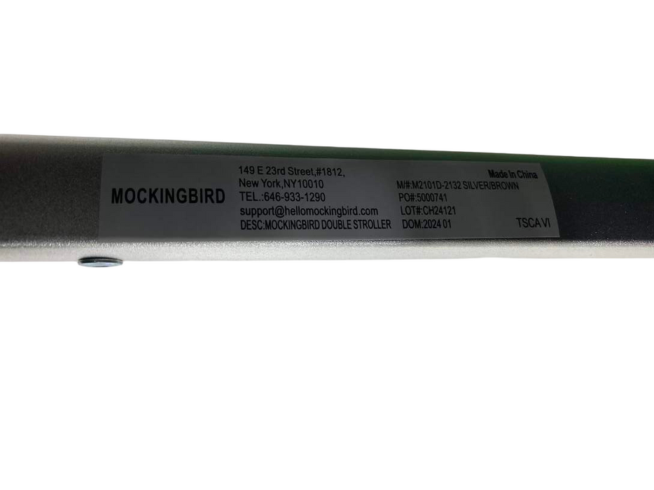 Shop Mockingbird Single to Double 2.0 Stroller, 2024, Silver With Penny Leather, Sky, Watercolor Drops at GoodBuy Gear