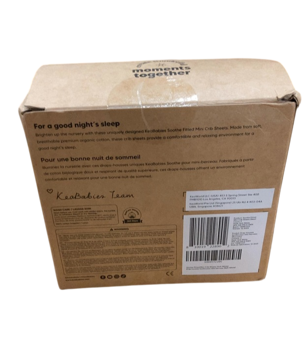 Shop KeaBabies Soothe Fitted Mini Crib Sheets, Soft White at GoodBuy Gear