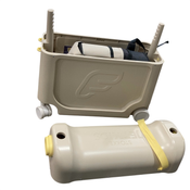 Shop Stokke JetKids BedBox + Crew Backpack Travel Bundle, Moonglow White at GoodBuy Gear