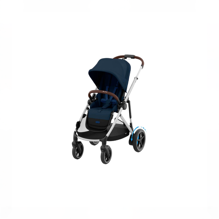 Shop Cybex e-Gazelle S Stroller, 2024, Ocean Blue, Silver at GoodBuy Gear