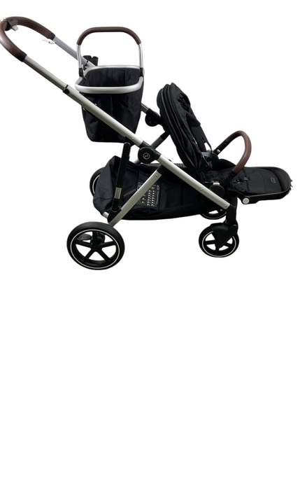 Shop Cybex Gazelle S Modular Stroller, 2024, Moon Black, Silver Frame at GoodBuy Gear