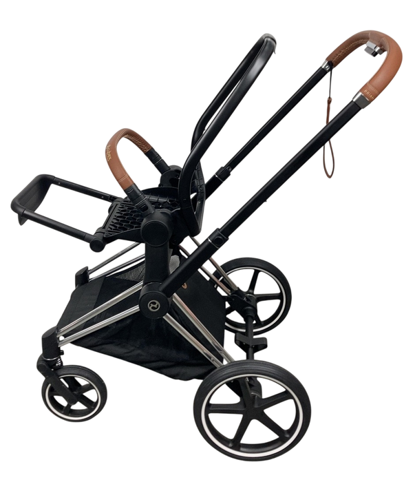 Shop Cybex PRIAM Stroller Frame And Seat, 2019, Chrome/Brown at GoodBuy Gear