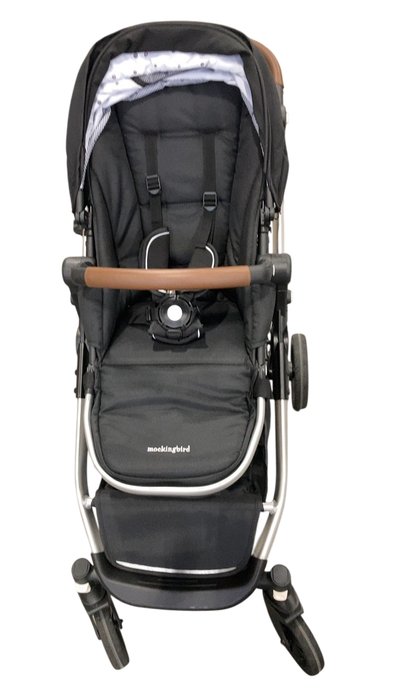 Shop Mockingbird Single to Double 2.0 Stroller, Black, Watercolor Drops, Silver With Penny Leather, 2025 at GoodBuy Gear