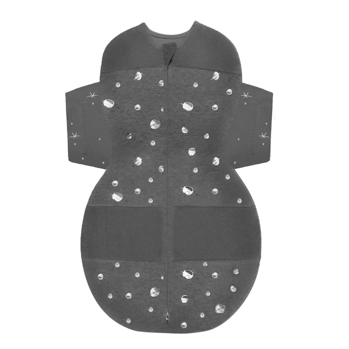 used Happiest Baby SNOO Sack, Medium (12-18 lbs), Charcoal Planets