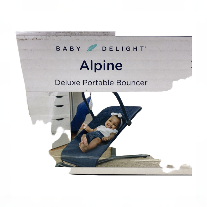 Shop Baby Delight Alpine Deluxe Portable Bouncer, Quilted Indigo at GoodBuy Gear