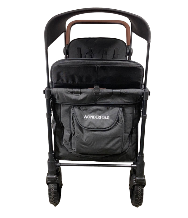 Wonderfold W4 Luxe Quad Stroller Wagon, Volcanic Black, 2023