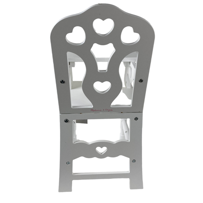 Melissa & Doug White Wooden Doll High Chair