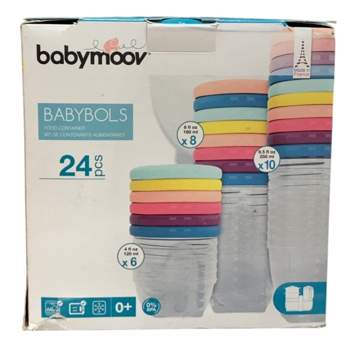 Shop Babymoov Babybols Food Storage, 24 Pack (4oz/6 Pack|6oz/6 Pack|8.45oz/12 Pack) at GoodBuy Gear