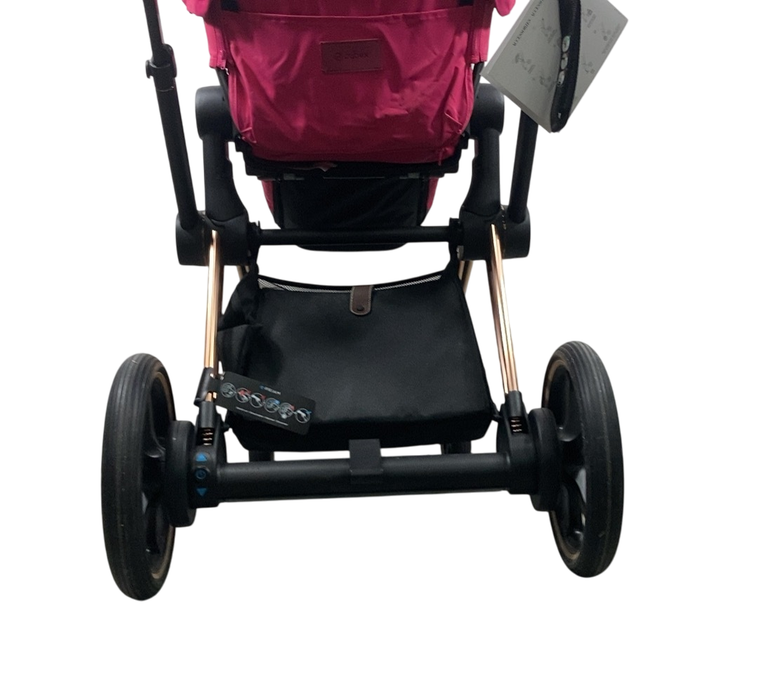 Shop Cybex E-PRIAM Electric Stroller, 2019, Fancy Pink, Rose Gold, with Battery at GoodBuy Gear