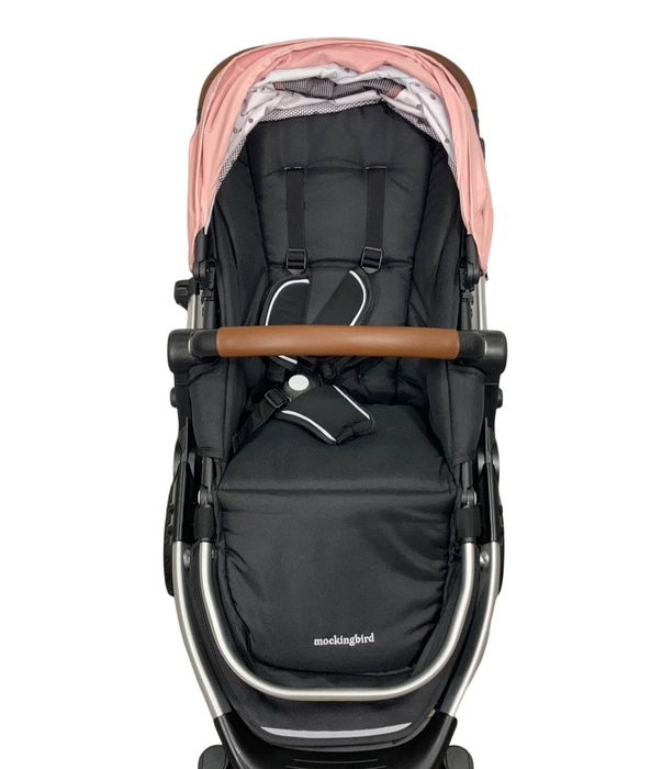 Shop Mockingbird Single 2.0 Stroller, 2024, Bloom, Silver With Penny Leather, Watercolor Drops at GoodBuy Gear