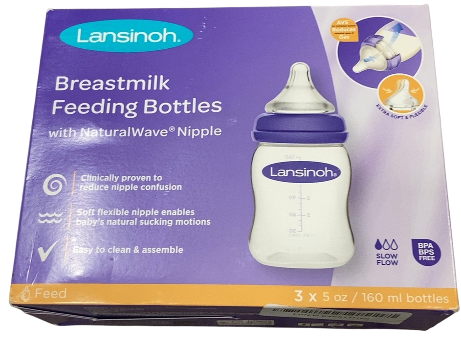 Shop Lansinoh Baby Feeding Bottles, 5oz, 3 Pack at GoodBuy Gear