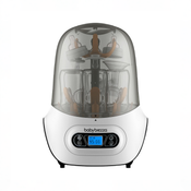 Shop Baby Brezza One Step Baby Bottle Sanitizer and Dryer (Steam Sterilizer), White on Black at GoodBuy Gear