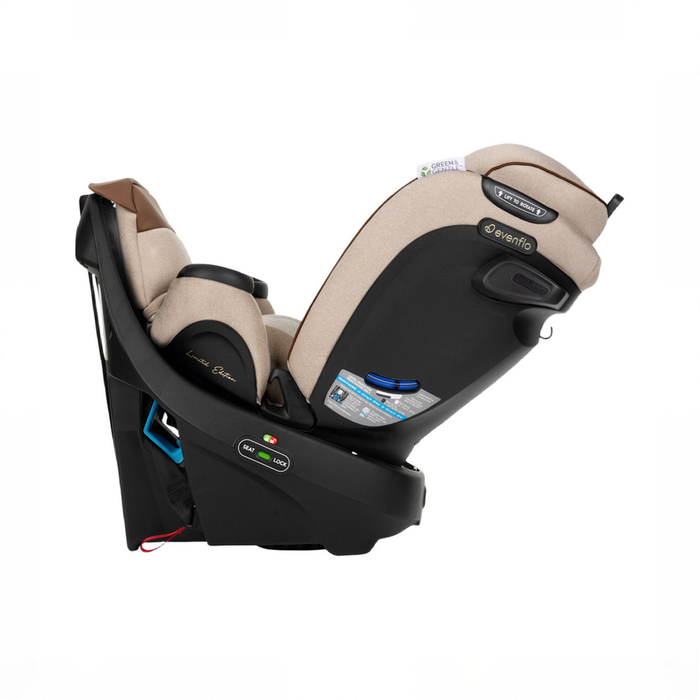 Shop Evenflo Revolve 360 Extend All-in-One Rotating Car Seat with Green & Gentle Fabric, 2025, Champagne at GoodBuy Gear