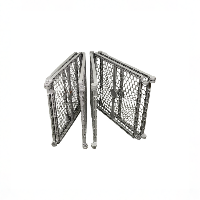 Shop Regalo 2-in-1 Plastic Play Yard and Safety Gate, Gray at GoodBuy Gear