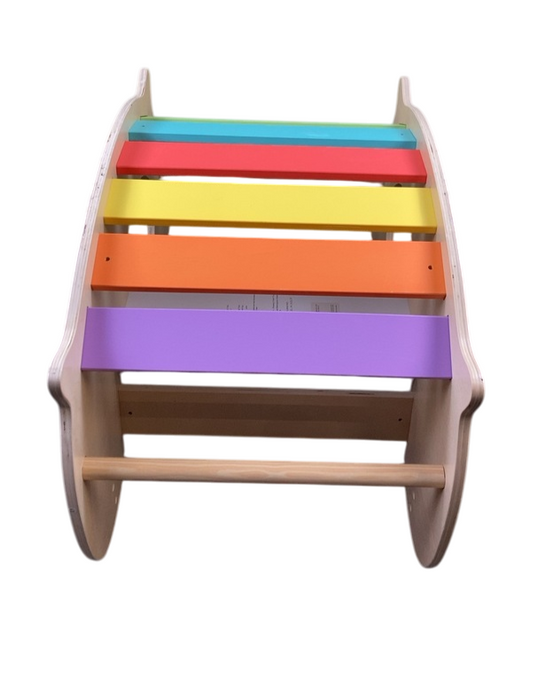 Shop Olakids Wooden Seal Arch Rocker, Rainbow at GoodBuy Gear