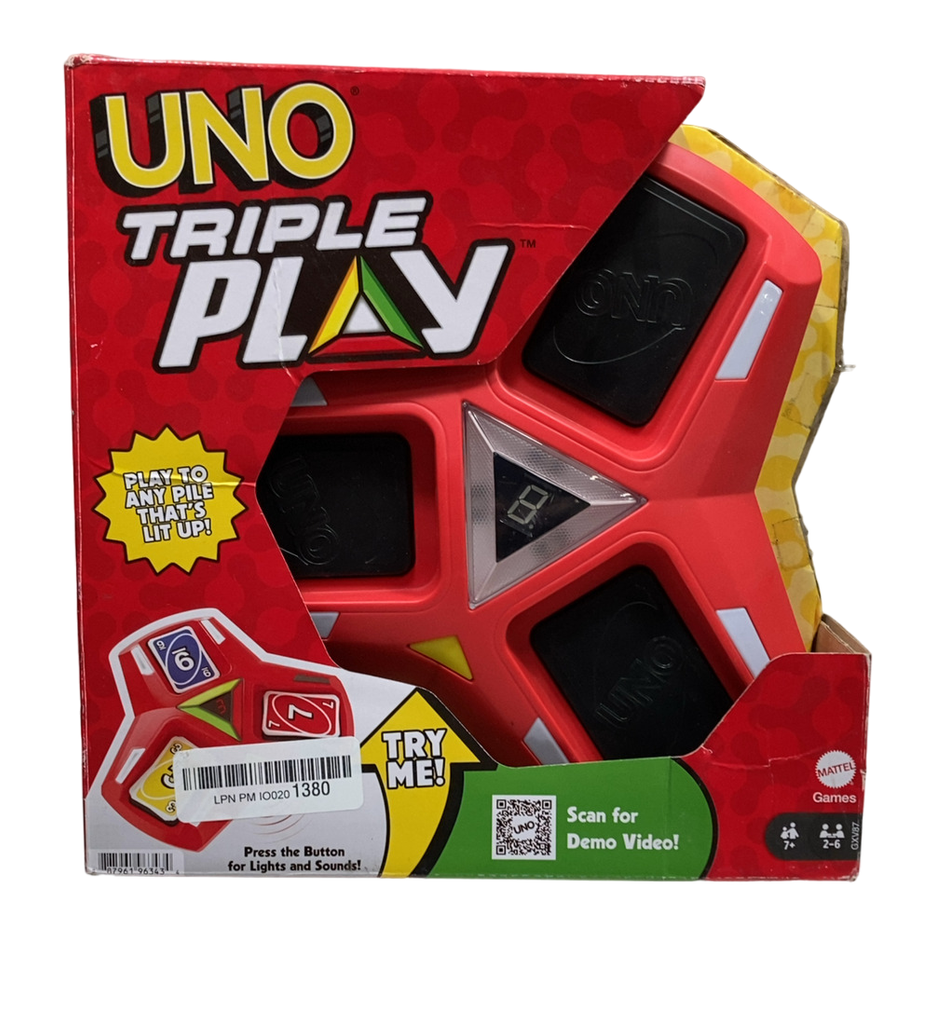 Mattel Games UNO Triple jeu de cartes pour soirée en famille Mattel Games UNO Triple jeu de cartes pour soirée en famille