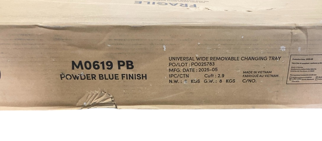 Shop Million Dollar Baby Universal Wide Removable Changing Tray, Powder Blue at GoodBuy Gear