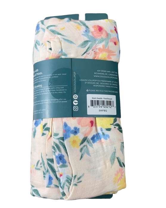 secondhand LouLou Lollipop Swaddle, Floral Bouquet