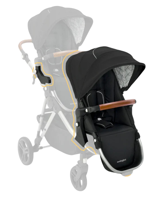 Shop Mockingbird 2nd Seat Kit 2.0, Black, Silver With Penny Leather, Windowpane at GoodBuy Gear