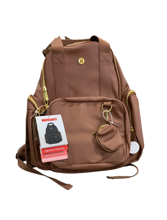 Shop Huggies Signature Hug Pack Diaper Backpack, Cognac Leather at GoodBuy Gear