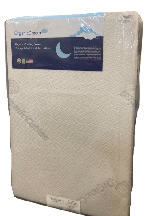 Shop Organic Dream Cooling Premier 2-Stage Crib and Toddler Mattress, White at GoodBuy Gear