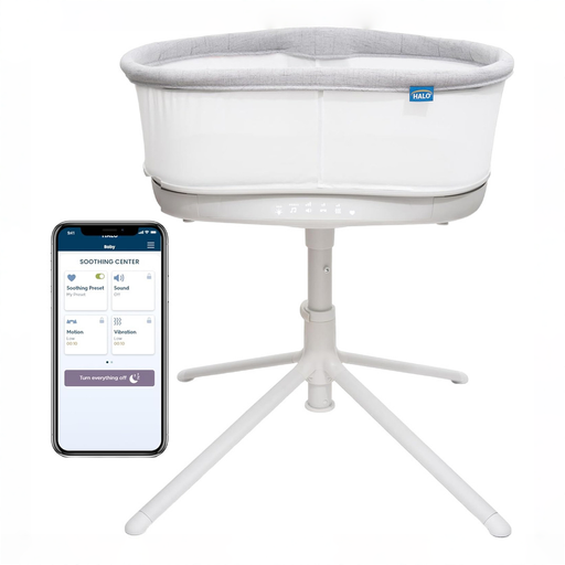 Shop Halo BassiNest Connected Swivel Sleeper 3.0, White/Grey at GoodBuy Gear