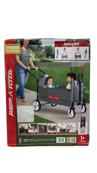 Radio Flyer Compass Kid & Cargo Stroll 'N Wagon, Gray