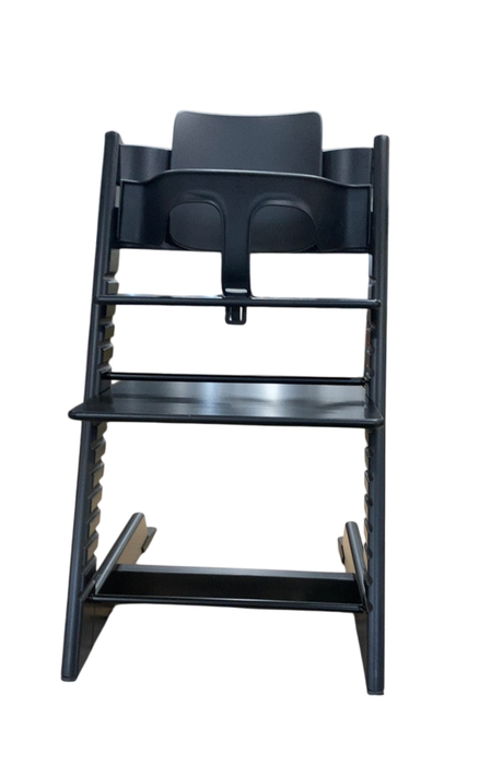 Stokke Tripp Trapp High Chair With Baby Set And Cushion, Black, Nordic Grey
