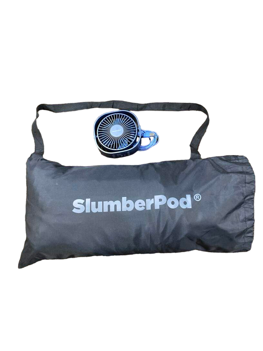 used SlumberPod 2.0 Sleep Canopy with Fan, Black with Gray