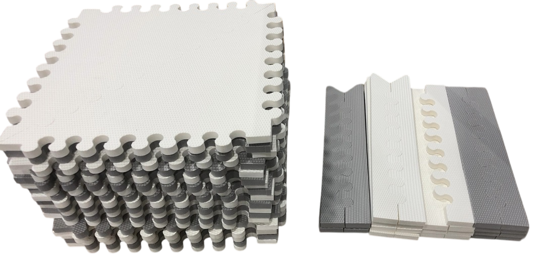 Shop Skip Hop Interlocking Foam Floor Tiles Playspot, Grey/Cream at GoodBuy Gear