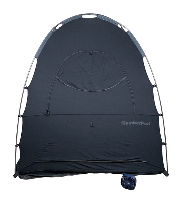 SlumberPod 3.0 Sleep Canopy with Fan, Black with Gray Accents