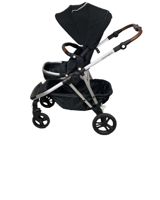 secondhand Mockingbird Single to Double Stroller, Silver with Penny Leather, Black , 2023, Windowpane