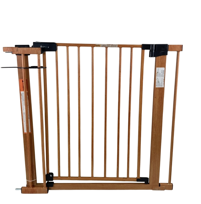 Shop BABELIO Pressure Mounted Metal Baby Gate, 1 Piece, Door, Wood Pattern at GoodBuy Gear
