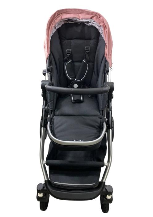 Shop Mockingbird Single to Double 2.0 Stroller, Bloom, Watercolor Drops, Silver With Black Leather, 2024 at GoodBuy Gear