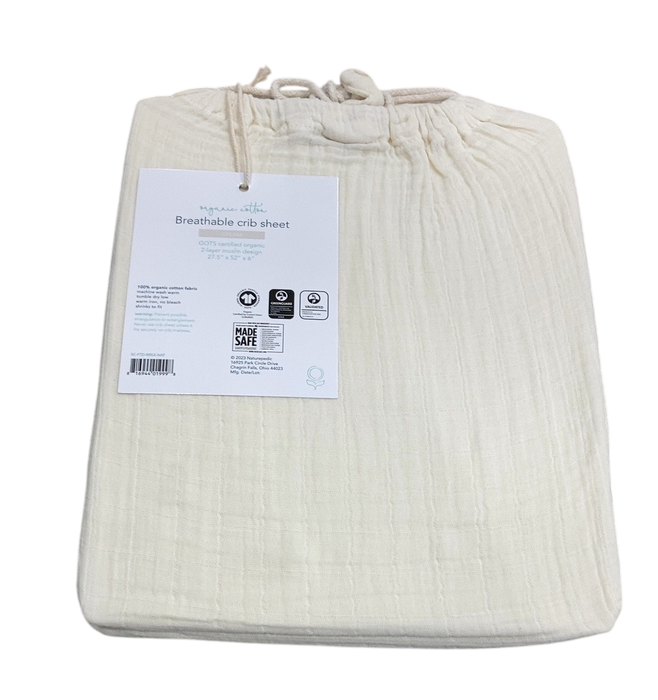 Shop Naturepedic Organic Cotton Crib Sheets, Cream at GoodBuy Gear