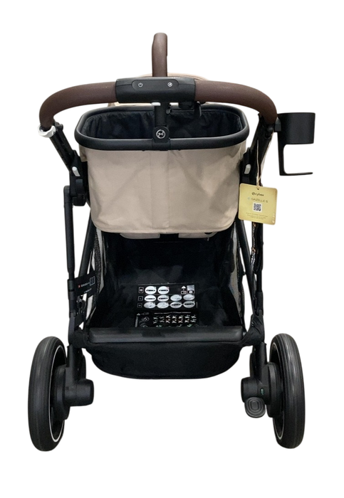 Shop Cybex e-Gazelle S Stroller, 2024, Almond Beige, Black at GoodBuy Gear
